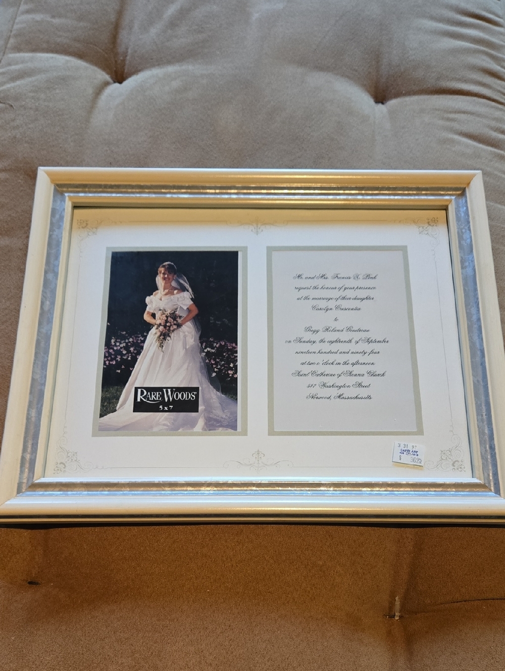 Silver and White Double Opening Picture Frame